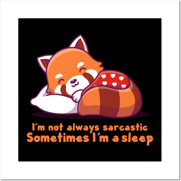 sleepy red panda Wall Art by reginaturner